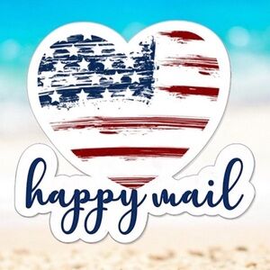 40 Patriotic Happy Mail Stickers